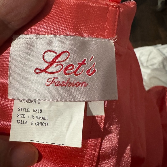 Elegant Pink and Orange Formal Dress - Picture 6 of 6